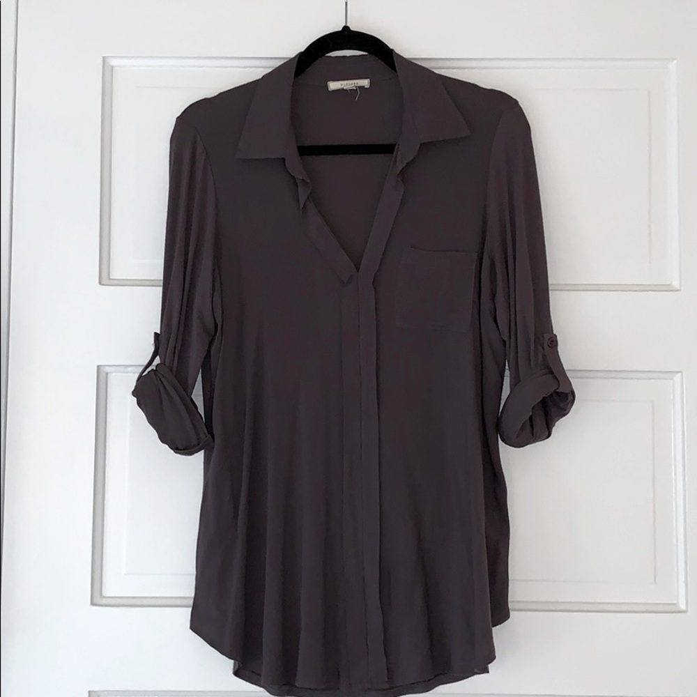 Pleione Roll Sleeve top in flowy rayon knit
